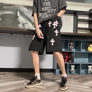 男夏季休闲短裤牛仔裤D351P43,胖男生工装裤搭配黄色鞋子图片
