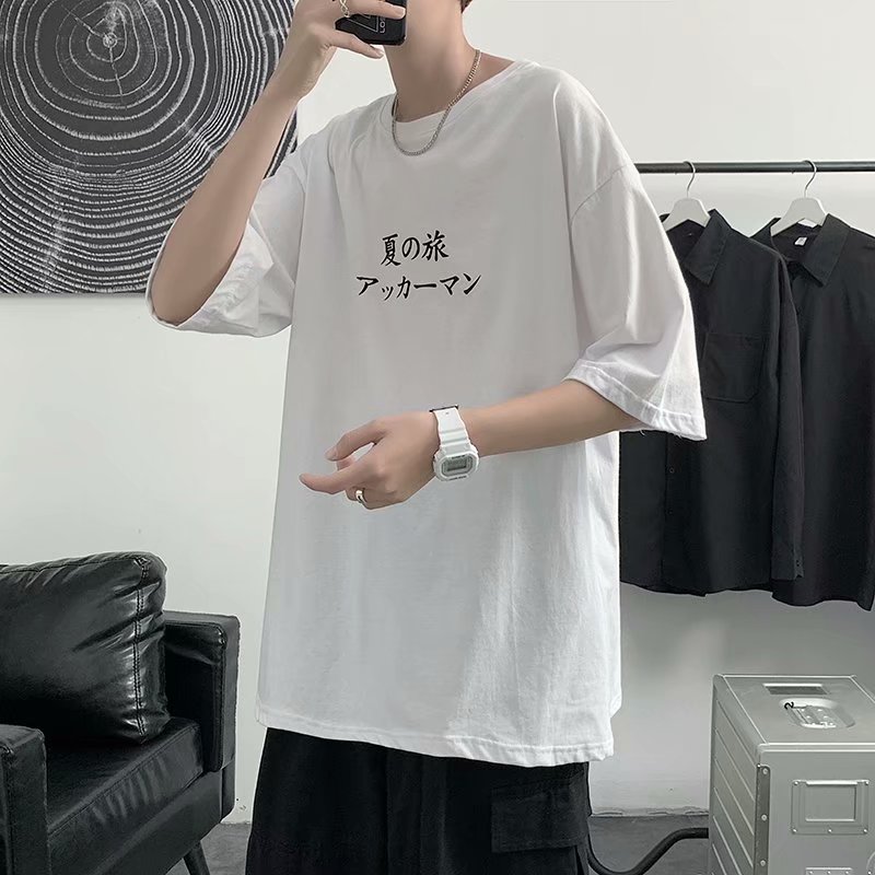 纯棉夏季新款短袖男韩版T恤宽松休闲圆领T617图片