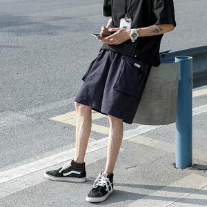2021年夏季新款男五分裤时尚运动口袋休闲水洗男士裤子K05P30图片