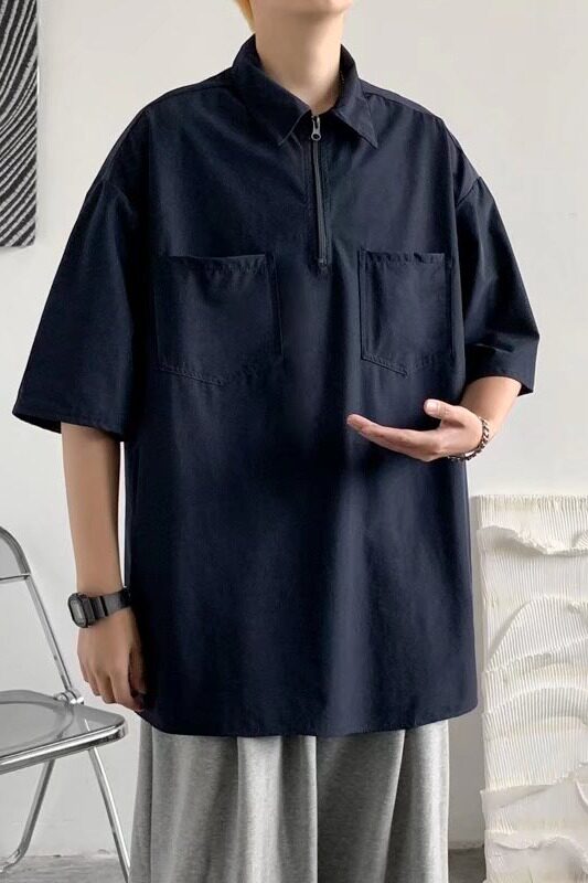 翻领polo衫短袖T恤夏季韩版潮流简约宽松休闲上衣服T7828P30,男装Polo衫,星座1116-2