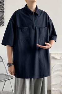 翻领polo衫短袖T恤夏季韩版潮流简约宽松休闲上衣服T7828P30