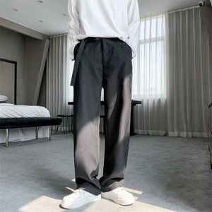 小西裤男韩版潮流黑色坠感阔腿裤K225P35