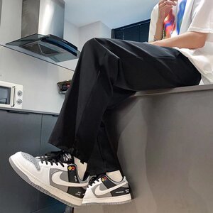 直筒西裤男九分宽松休闲百搭潮流ins纯色九分冰丝裤PDK02P25图片