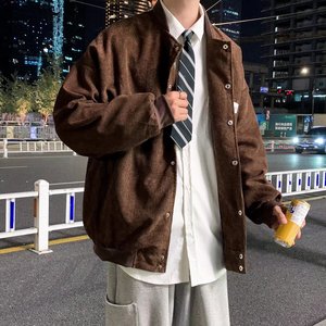 男秋季灯芯绒夹克外套W018P45图片