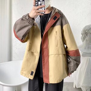 男秋冬新款拼色夹克外套纯棉JK202P60图片