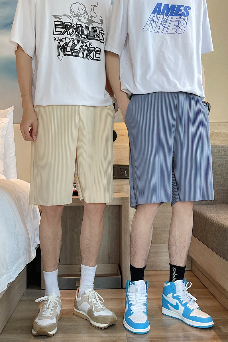 2021年男夏季新款薄短裤直筒垂感宽松休闲阔腿五分裤,男装休闲裤,星座1116-2
