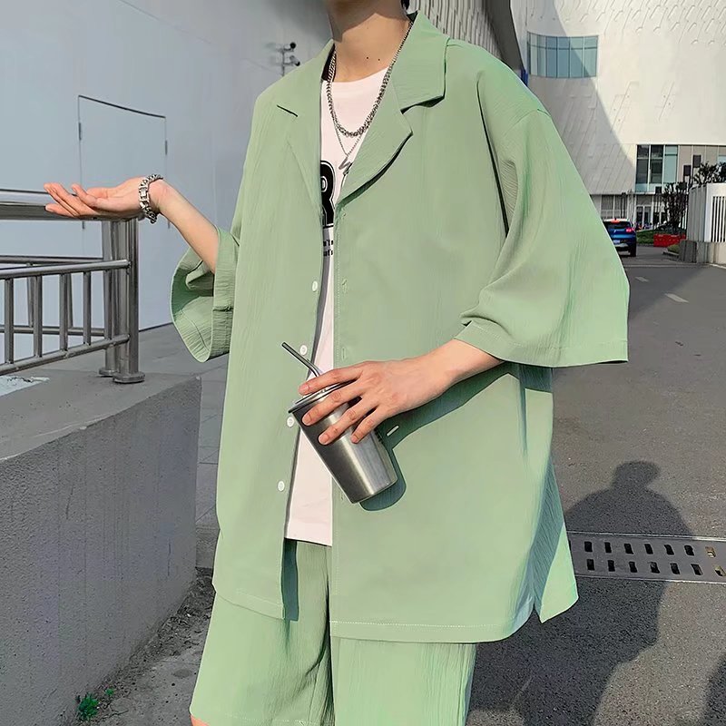 西装短裤套装夏季休闲薄款设计感小众洋气两件套TZC50P48图片
