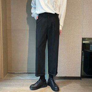 男秋冬新款休闲裤西裤直筒裤子K24P35图片