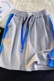 短裤男2023夏季新款潮流百搭薄款港风条纹篮球运动五分裤JQ09P25，男装休闲裤，星座1116-2
