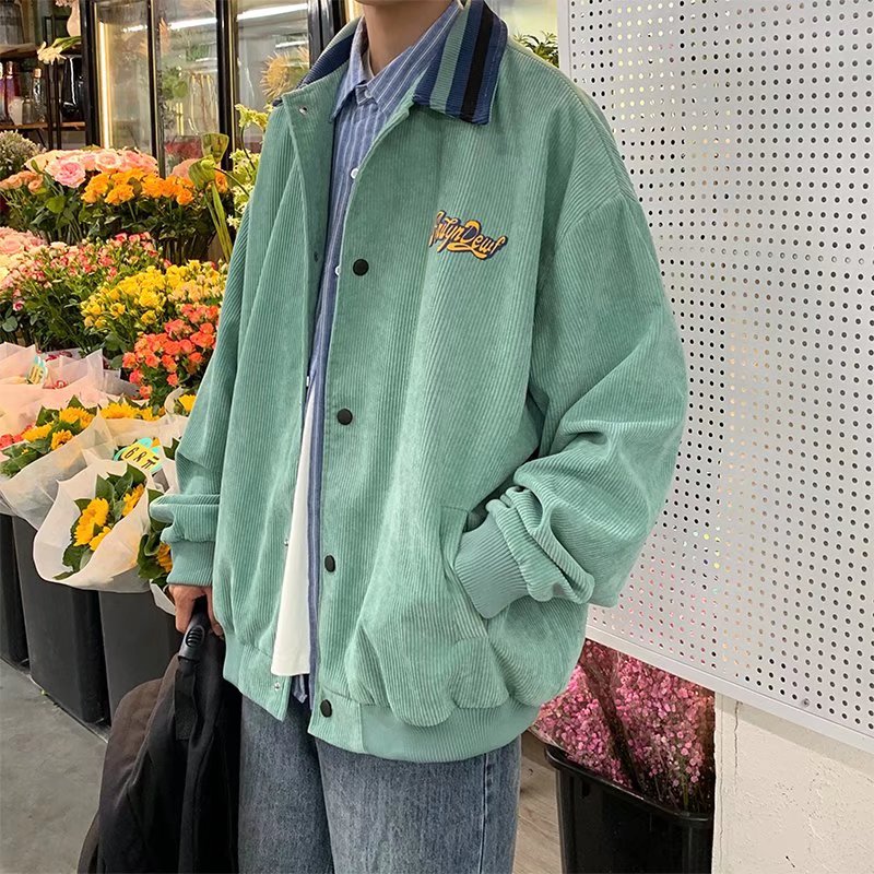复古棒球服男潮牌百搭宽松夹克W83P60图片