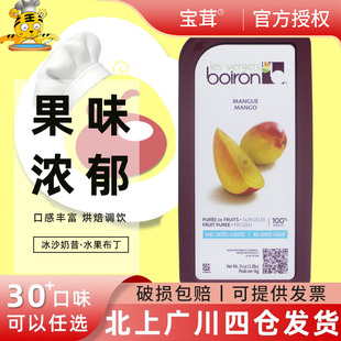 宝茸芒果果泥1kg法国冷冻果茸原装 饰蛋糕烘焙原料 即食速冻果溶装