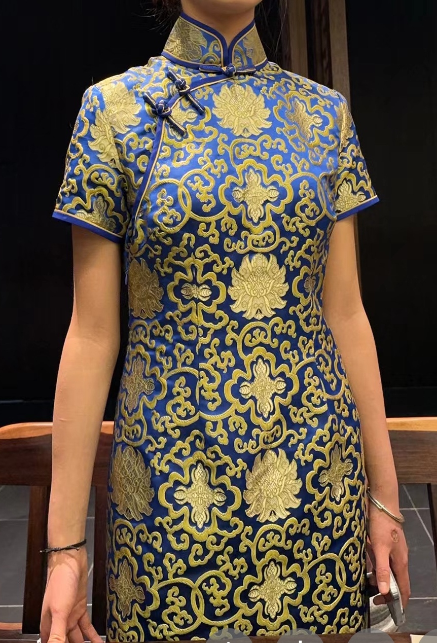 玫娅娣无袖女复古传统长款旗袍裙