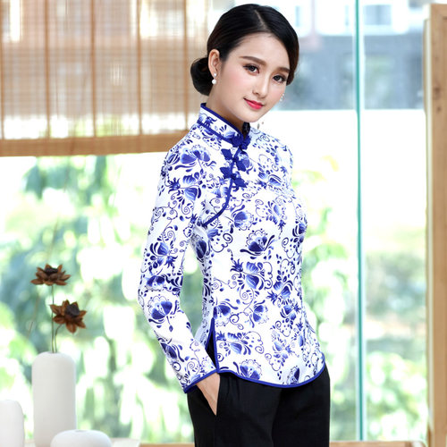 玫娅娣长袖复古唐装旗袍裙