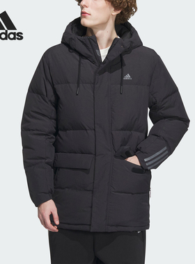 Adidas/阿迪达斯正品冬季新款男子鸭绒保暖连帽羽绒服IL8926