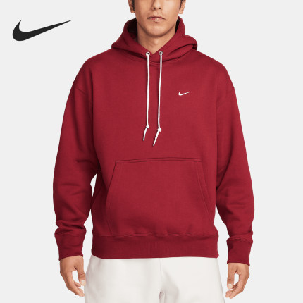 Nike/耐克官方正品新款男士加绒复古宽松透气针织卫衣DX1355-677