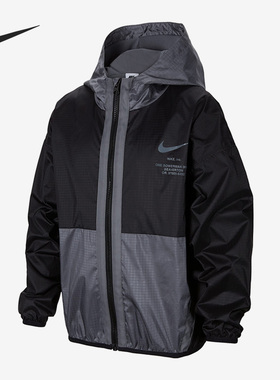Nike/耐克官方正品新款儿童休闲宽松运动连帽夹克外套 FD9934-010