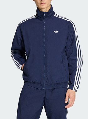 Adidas/阿迪达斯正品三叶草男士日常足球风立领夹克外套KE1365