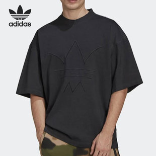 Adidas 运动T恤GN3323 2021男子三叶草健身圆领短袖 阿迪达斯正品