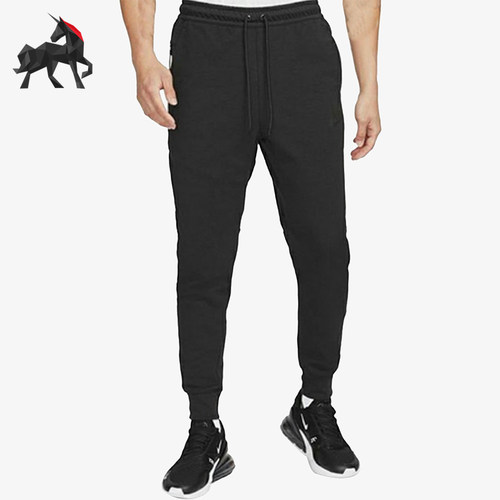 Nike/耐克正品束脚针织长裤新款男黑色弹力经典长裤DD5294-010