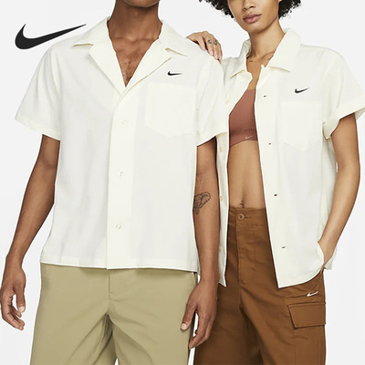 Nike/耐克正品夏季男女运动滑板时尚翻领短袖衬衫DV9074-113