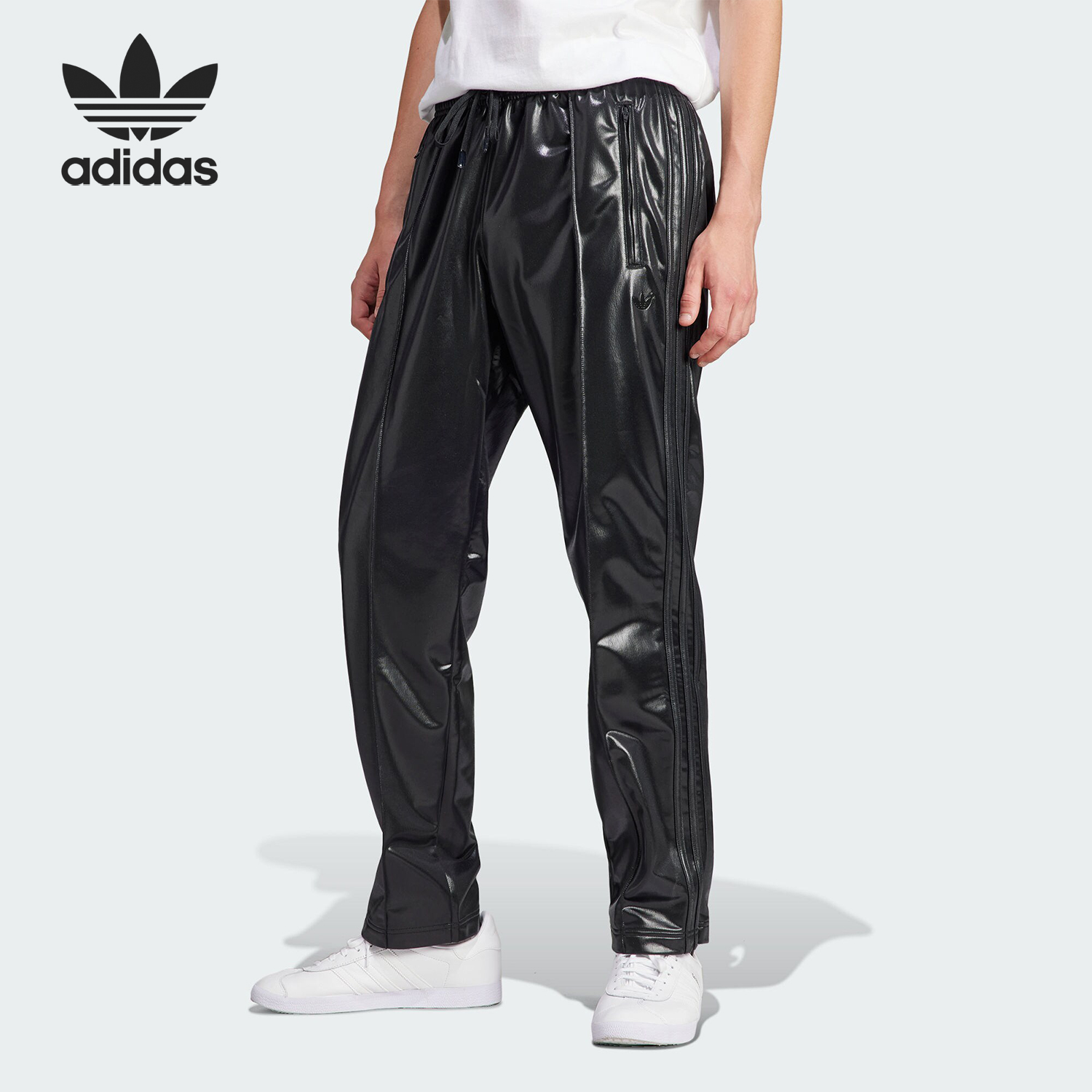 Adidas/阿迪达斯男士直筒皮裤