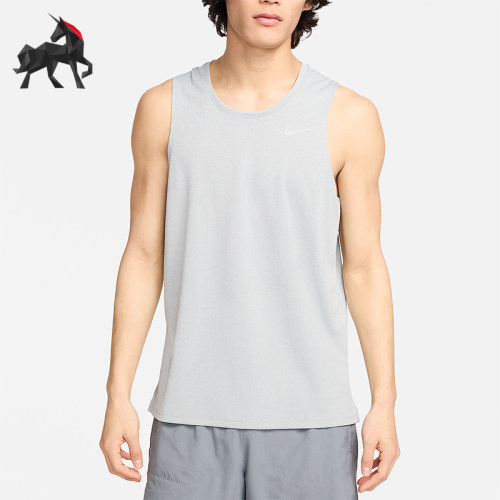 Nike/耐克正品2025男士套头圆领透气网眼跑步背心T恤DV9322-097