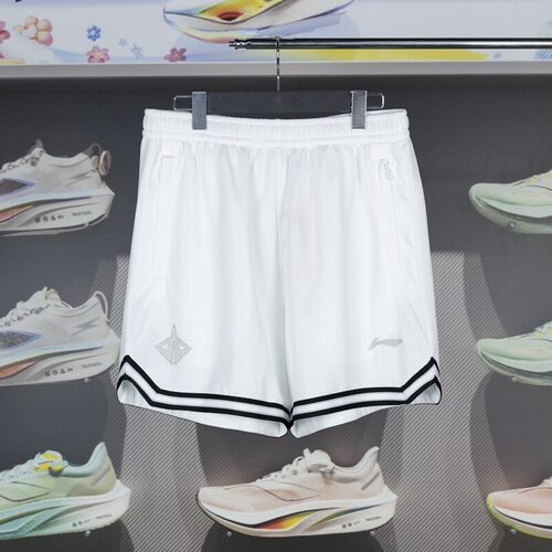 李宁正品2024新款男子宽松速干透气篮球比赛运动短裤AAPT043-3