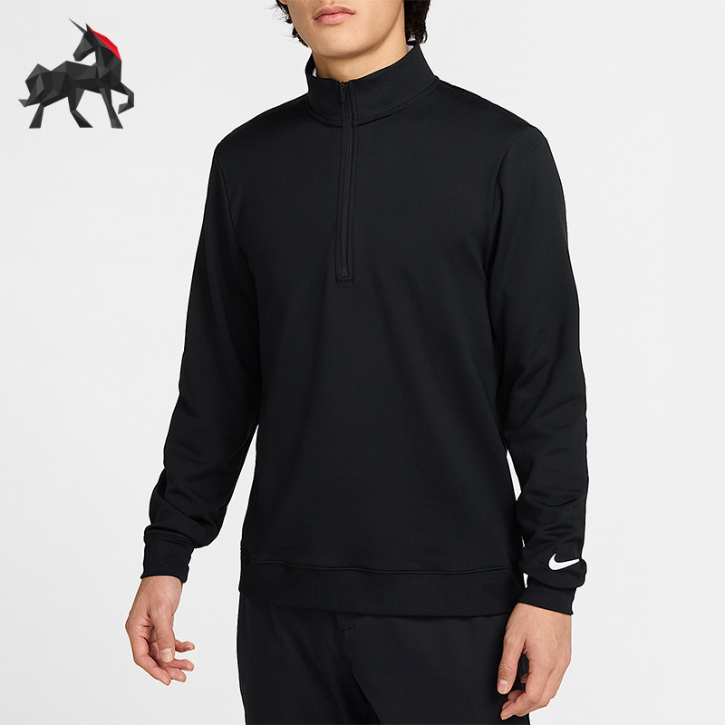 Nike/耐克正品2025男士刺绣立领套头高尔夫长袖上衣FZ7523-010,运动服/休闲服装,运动T恤,淘宝优惠券,粉丝福利购,淘宝优惠卷