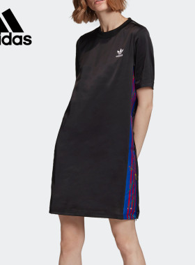Adidas/阿迪达斯正品当季新款三叶草女子运动裙宽松连衣裙 FL0050