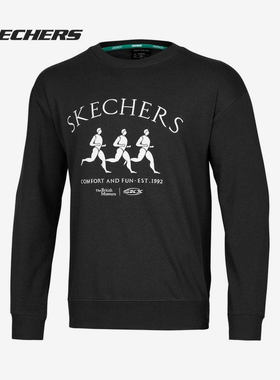 Skechers/斯凯奇正品男子运动休闲圆领套头针织卫衣P122M007