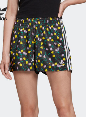Adidas/阿迪达斯正品三叶草 AOP SHORTS 女子运动休闲短裤 FL4111