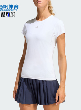 Adidas/阿迪达斯正品夏季女士透气网球运动轻盈柔软短袖T恤KE6181