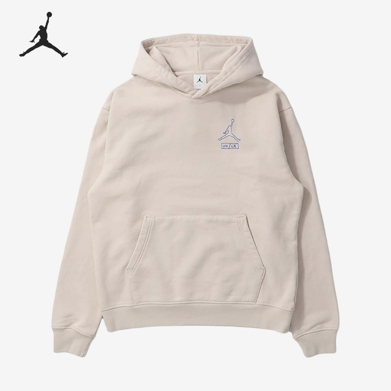 Nike/耐克官方正品JORDAN新款米白色柔软保暖连帽卫衣IB5117-104