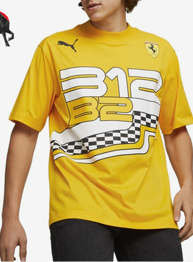 Puma/彪马正品夏季男士透气休闲运动图案训练短袖T恤535799-05