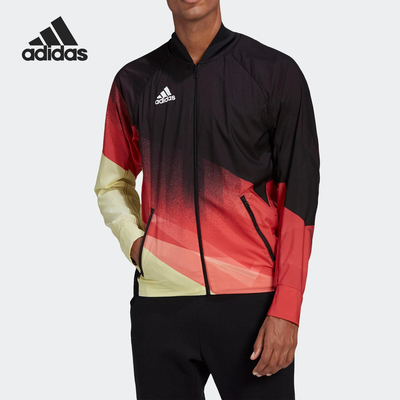 Adidas/阿迪达斯正品春秋款男士印花立领拼接训练外套GF0316