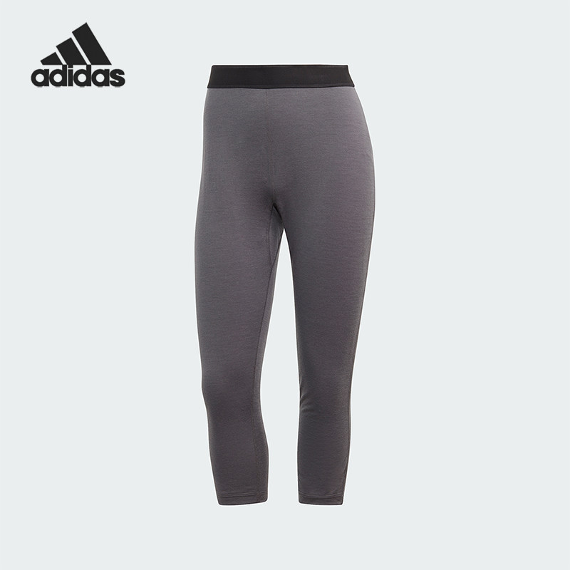 Adidas/阿迪达斯正品女士松紧腰运动提臀经典七分裤打底裤HY1428