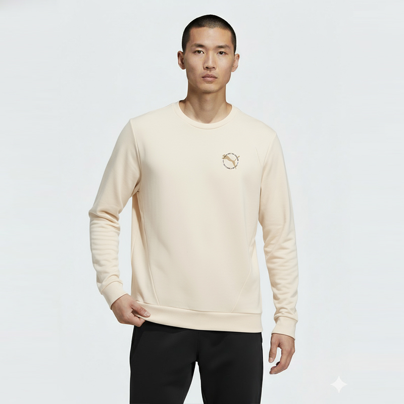 Puma/彪马正品新款男士圆领针织宽松透气亲肤休闲运动套头衫