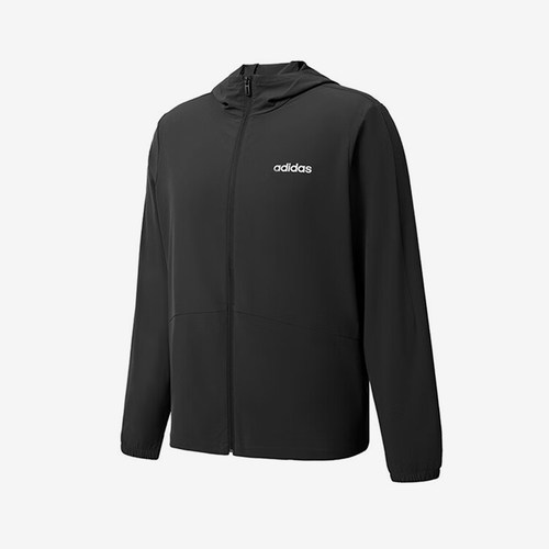 Adidas/阿迪达斯正品新款男女黑色纯色经典休闲夹克外套JN8451
