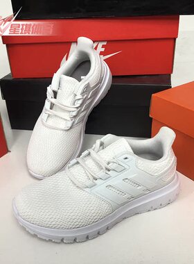 Adidas/阿迪达斯正品新款男女网面运动白色透气休闲鞋 FX3637