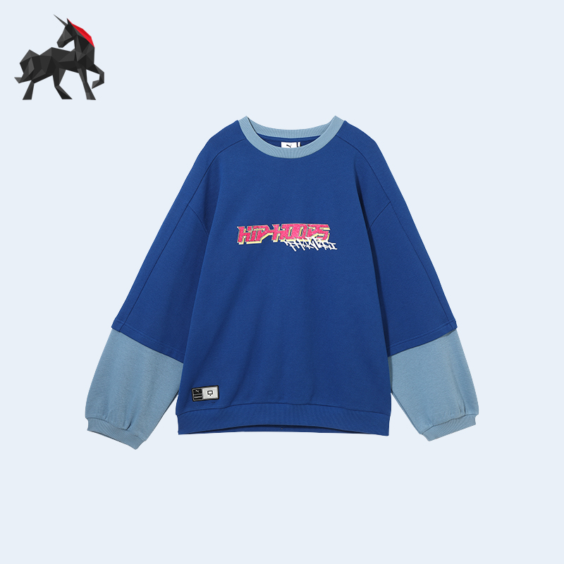 Puma/彪马正品PHANTACI男女拼接圆领休闲经典宽松卫衣631405-46