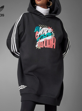 Adidas/阿迪达斯官方正品当季新款三叶草女子运动连衣裙HT4945