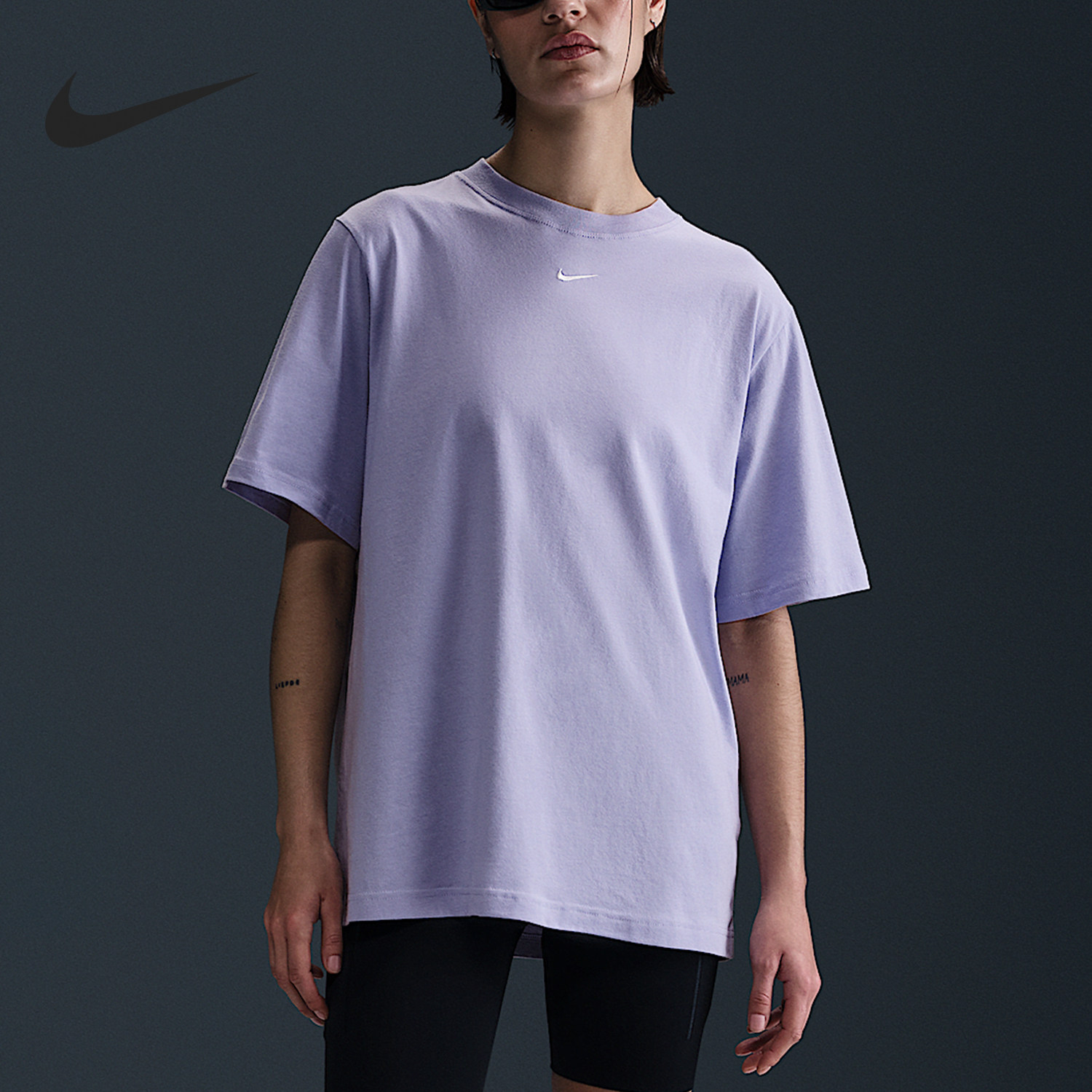 Nike/耐克正品Sportswear女士宽松休闲针织短袖FD4149-533