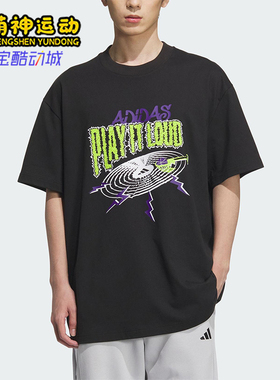 Adidas/阿迪达斯正品新款男士透气图案篮球经典运动短袖KA2297