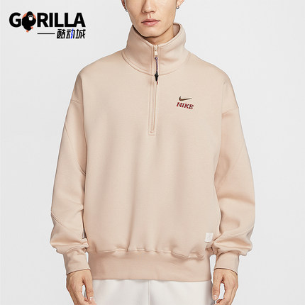 Nike/耐克正品2025冬季款男士日常立领套头半拉链卫衣IQ3708-126