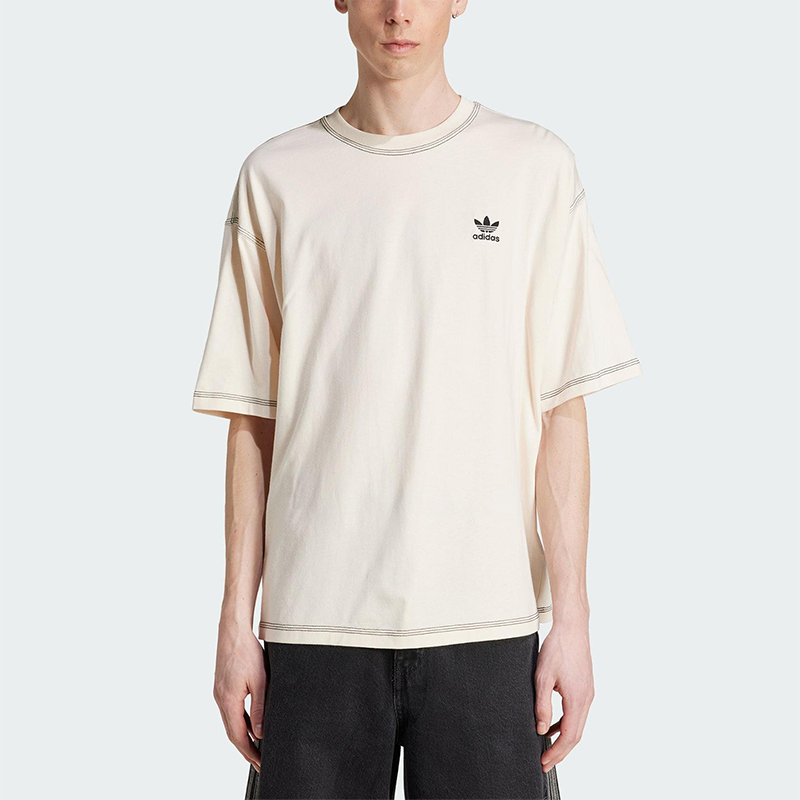 Adidas/阿迪达斯正品三叶草男士经典简约透气运动圆领短袖JW0970