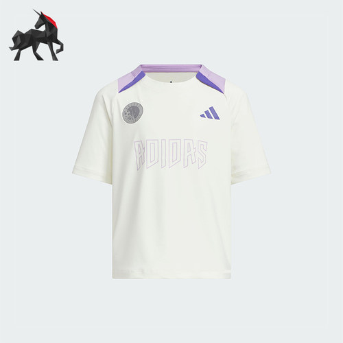 Adidas/阿迪达斯正品SPORTSWEAR儿童套头宽松运动透气短袖KF5104