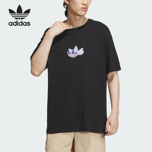 Adidas 三叶草新款 男子印花运动短袖 T恤IN1042 阿迪达斯正品