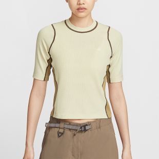 1女士圆领时尚 夏季 拼接防晒修身 运动短袖 229 Nike HV0582 耐克正品