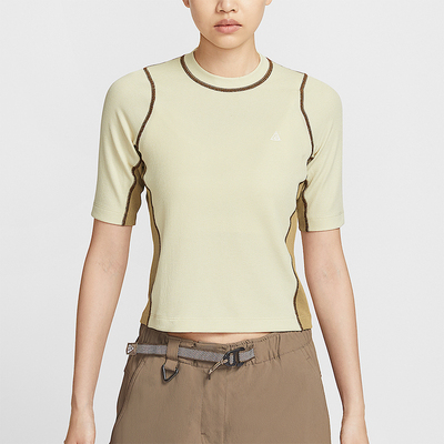 Nike/耐克正品夏季1女士圆领时尚拼接防晒修身运动短袖HV0582-229