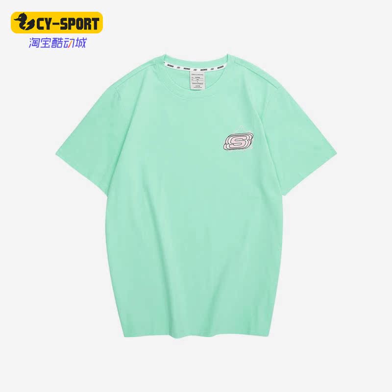 Skechers/斯凯奇正品爆笑怪兽系列夏季男女同款运动短袖 L122U236